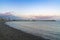 View of the beach and harbor at La Duquesa in Andalusia