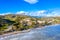 View of beach and hotels of Pissouri.Limassol District, Cyprus