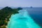 view at the beach of Koh Kradan island in Thailand