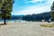 View of the beach at Lake Siskiyou in Shasta California