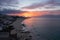 View on the beach Morro Jable on sunrise. Fuerteventura, Canary Islands