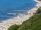 View of the beach in Niechorze in Poland