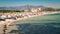 View of the beach of Nora, Sardinia.