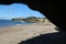 View of the beach at Norah Head from Inside a Cave