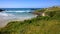 View of the beach in Tapia de Casariego in Asturias, Spain