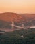 View of the Bear Mountain Bridge over the Hudson River from Popolopen Torne, in the Hudson Valley, New York