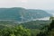 View of the Bear Mountain Bridge over the Hudson River from Popolopen Torne, in the Hudson Valley, New York