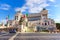 View on beautifil Vittoriano or Altar of the Fatherland from Piazza Venezia in summer