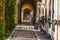 View of the beautiful arcades or colonnades in the Mirogoj Cemetery in Zagreb, Croatia