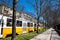 View of a beautiful Budapest street close to the famous antique Coog-wheel railway