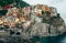 View of beautiful colorful village Manarola, Italy