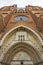 View of beautiful decoration element on church. Domkyrka. Europe. Sweden.