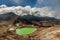 View at beautiful Emerald lakes on Tongariro Crossing track Ton