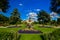 View of beautiful gardens in Brodsworth Hall