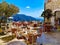 view of the beautiful hilltop town of Gourdon in the south of France