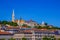 View of beautiful historic Budapest architecture with colorful buildings