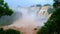 View of beautiful Iguazu Falls at Brazil Border