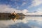 View of beautiful lake Bled with the island and the church on a stunning morning