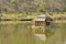 View of the beautiful lake in a landscape park