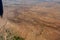 View of beautiful landscape , Thar desert from an aeroplane, Rajasthan, India. The propellers and thar desert in the frame. Play