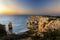 View of the beautiful Marinha Beach Praia da Marinha near Lagoa, Algarve