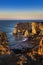 View of the beautiful Marinha Beach Praia da Marinha near Lagoa, Algarve