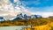 View of beautiful mountain in Torres Paine National Park