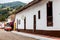 View of the beautiful mountains and streets of the small town of Tibasosa in the region of Boyaca in Colombia