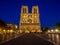 View of the beautiful Notre Dame church at night
