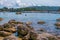 View of beautiful Paleokastritsa Harbour on Corfu Island, Greece