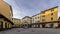 View of the beautiful Piazza della Sala in a moment of tranquility, Pistoia, Tuscany, Italy