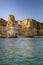 View of the beautiful rocks and cliffs beaches in Portimao City Coast, famous tourist destination in Portugal