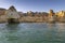 View of the beautiful rocks and cliffs beaches in Portimao City Coast, famous tourist destination in Portugal