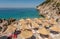 View of the beautiful sand beach Jale in southern Albania