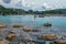 View of beautiful seaâ€“lagoon, rocks in a calm turquoise water