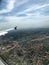 View of beautiful sky, cloud and city from Indian flight journey between Kolkata to Chennai