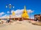 View of beautiful stupas in Yarchen Gar Monastery