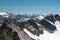 View on beautiful summer Swiss Alps from Gemsstock peak in canto