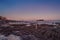 View of the beautiful sunset over False Bay from Kalkbay, Cape Town