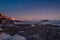 View of the beautiful sunset over False Bay from Kalkbay, Cape Town