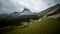 View of the Becco di MezzodÃ¬ at Lake Croda da Lago. Cortina D`Am