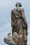 View from behind of the statue of Dante Aligheri in Piazza Santa Croce