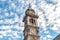 View of Bell tower of Bernascone at Romanesque Basilica of San Vittore church in Varese, Italy