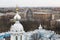 View from bell tower of the Smolny Cathedral on Suvorovsky Avenue in St. Petersburg