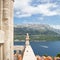 View from bell tower of Sveti Marko cathedral, Korcula Old Town,