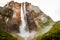 View from below forest of angel falls in venezuela in canaima park, giving a sense of discovery and awe