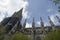 View from below to spire and pinnacles of Ulm Minster