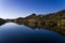 View of the Belver Castle Castelo de Belver from the middle of the Tagus River in Portugal