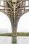 View beneath the Britannia bridge from below.