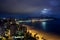 View of Benidorm at night, Spain